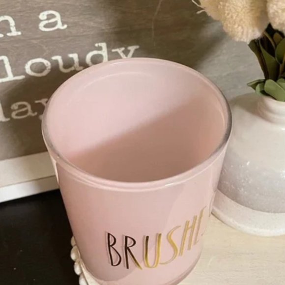 Rae Dunn pink makeup cup brushes organizer nwot - Picture 2 of 3